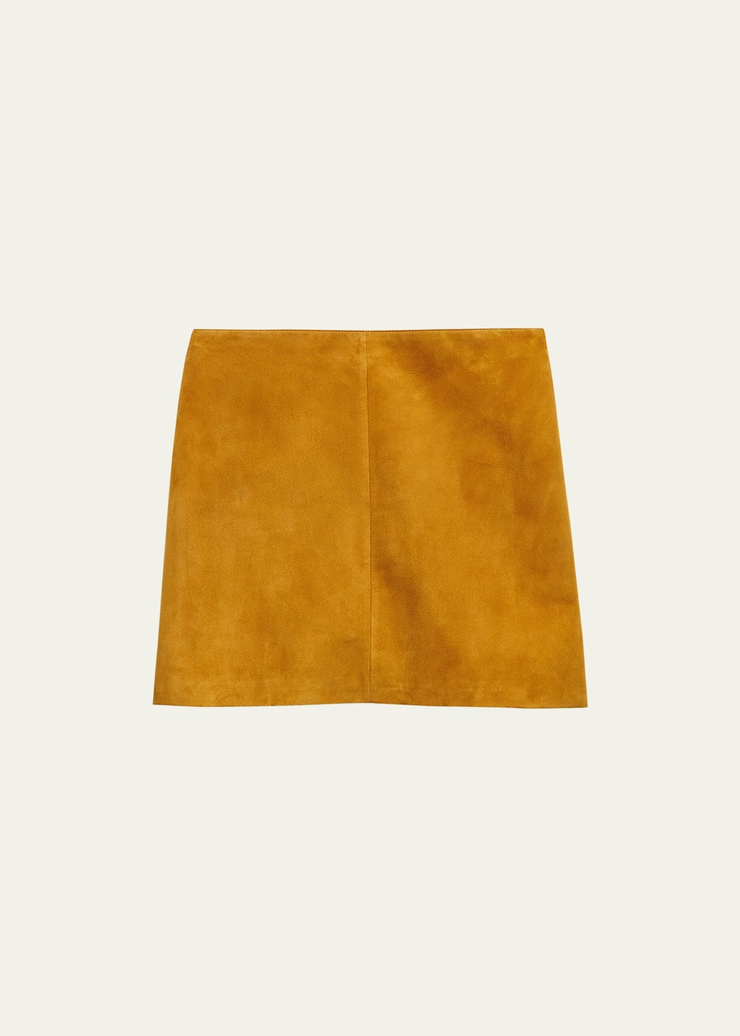 Waxed Suede Mini Skirt - 1