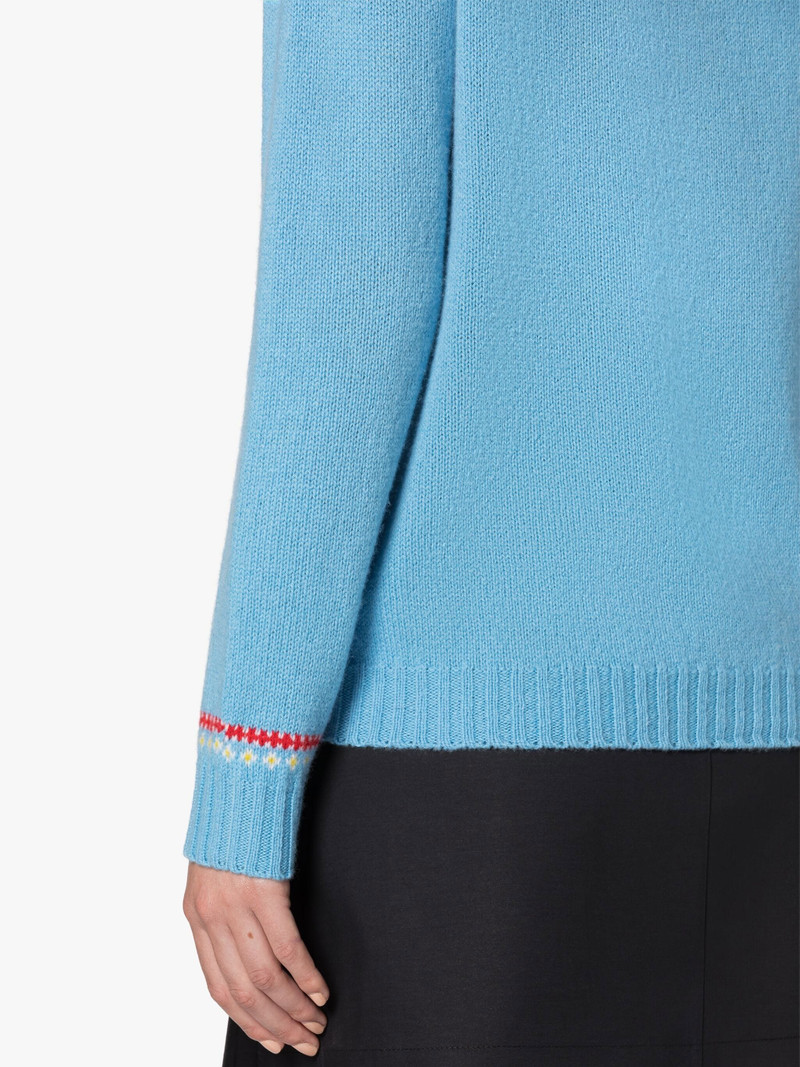 KILLIAN BLUE WOOL FAIR ISLE CARDIGAN 6