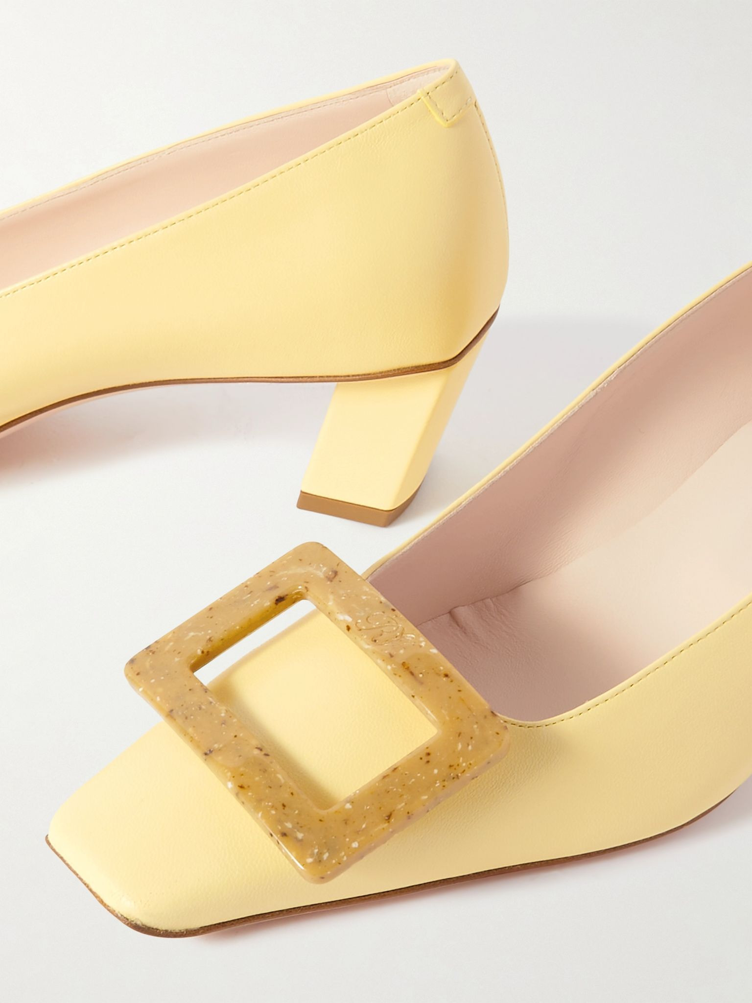 Belle Vivier patent-leather pumps Yellow - 4