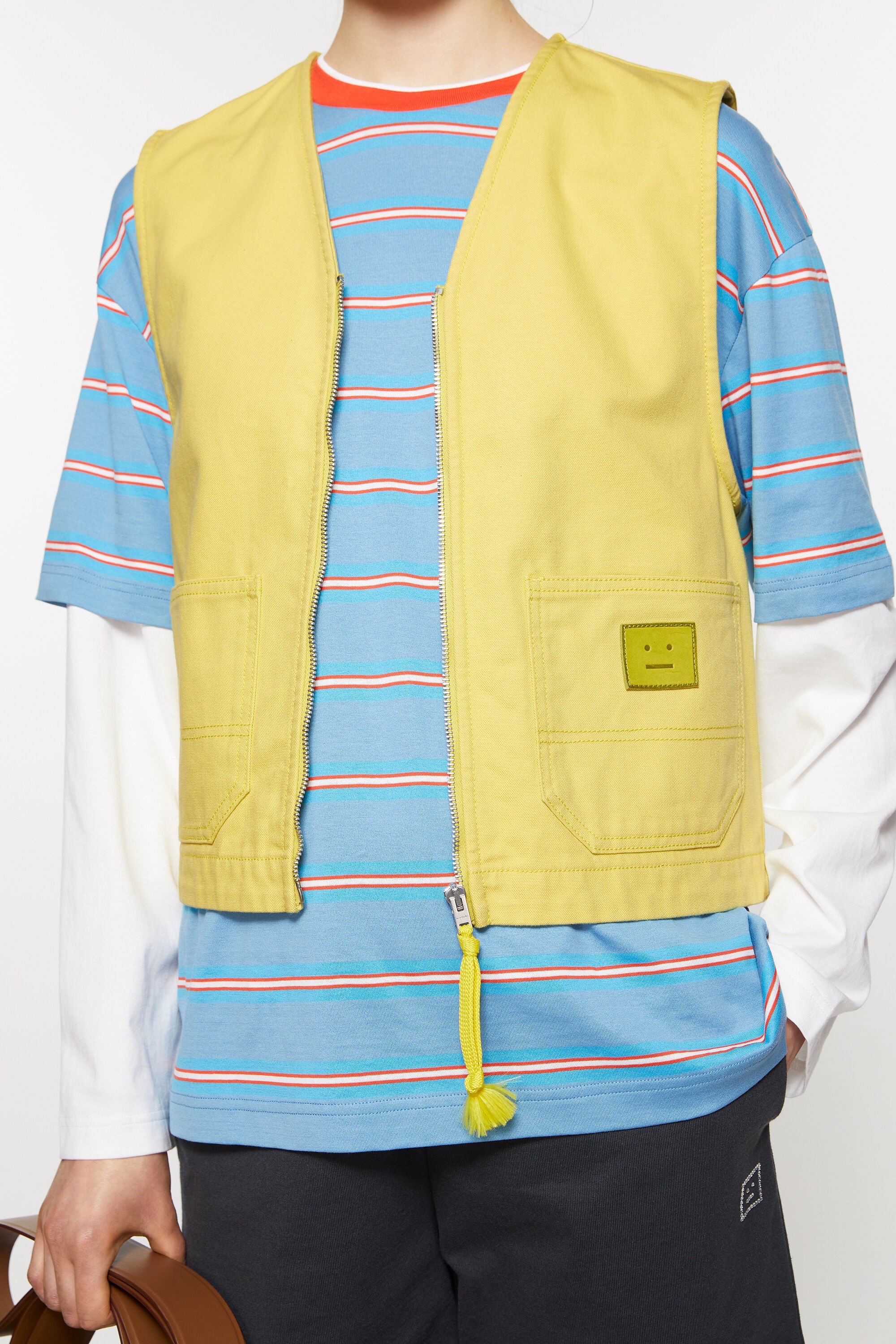 Canvas vest jacket - Dusty yellow - 6