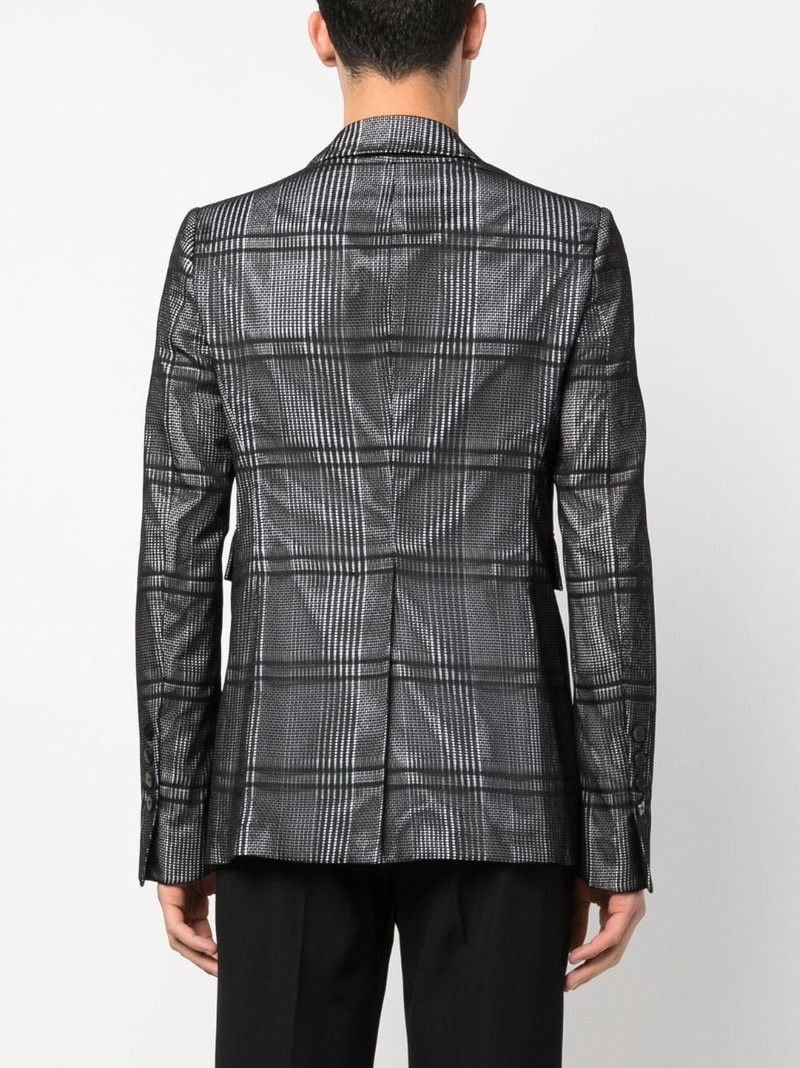 plaid-check print cotton blazer 5
