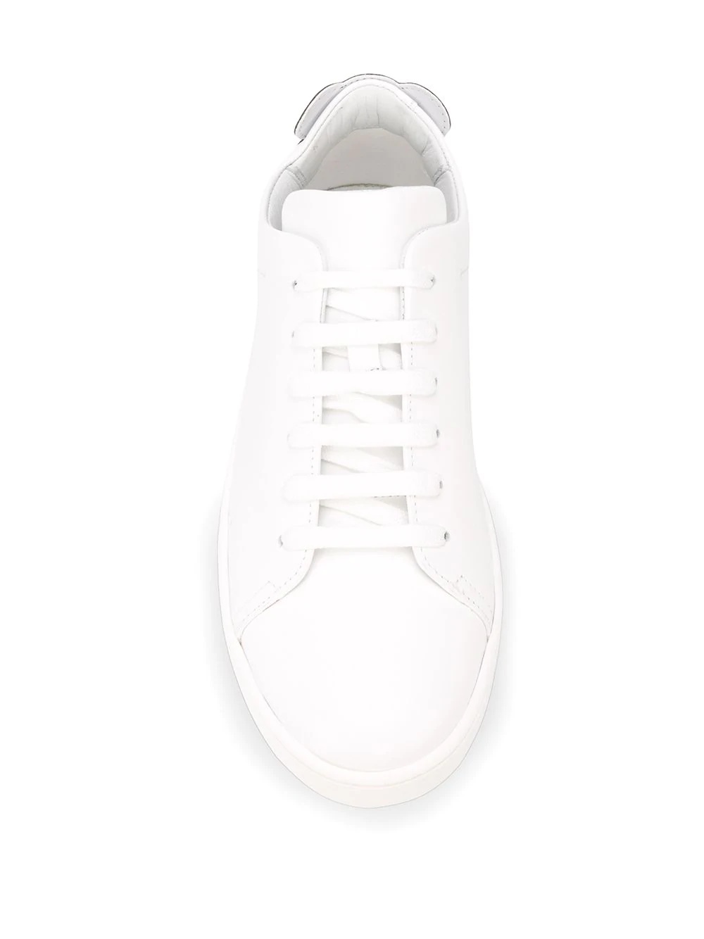 logo-patch lace-up sneakers - 4