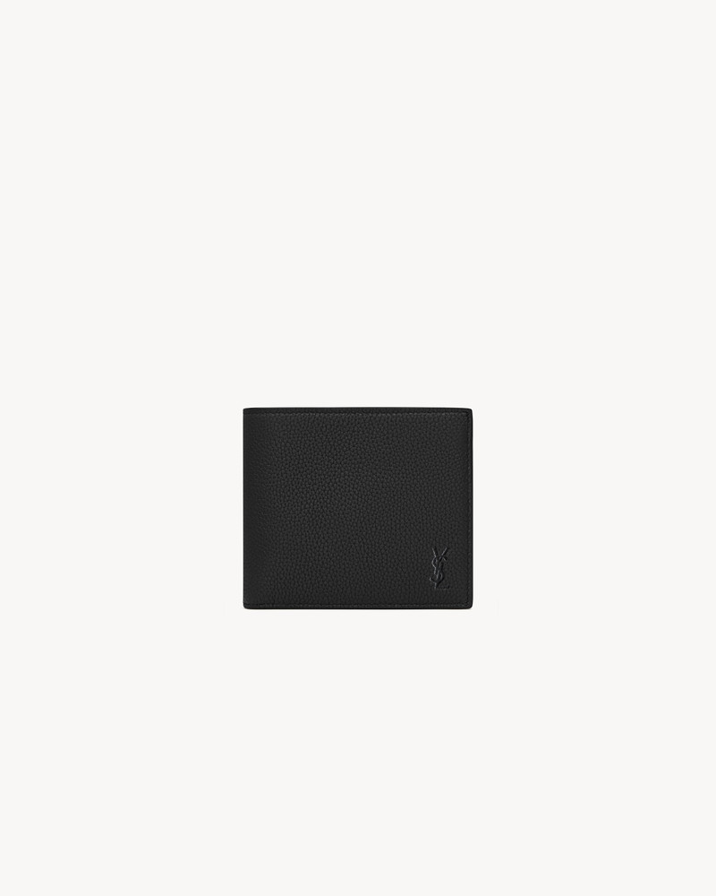 CASSANDRE SHADOW SAINT LAURENT EAST/WEST WALLET WITH COIN PURSE IN GRAINED LEATHER 1