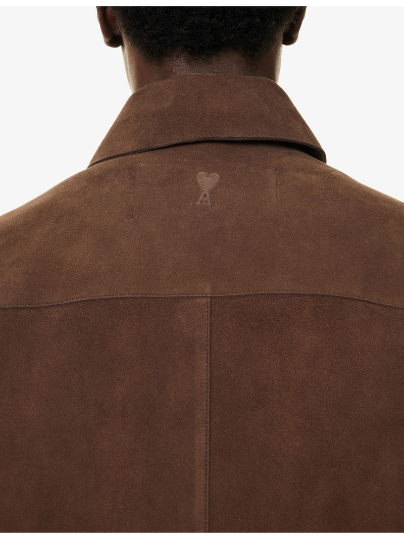 Ami de Coeur Buttoned Suede Overshirt 8