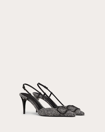 Valentino VLOGO Chevron Fabric Slingback Pump 80 mm outlook