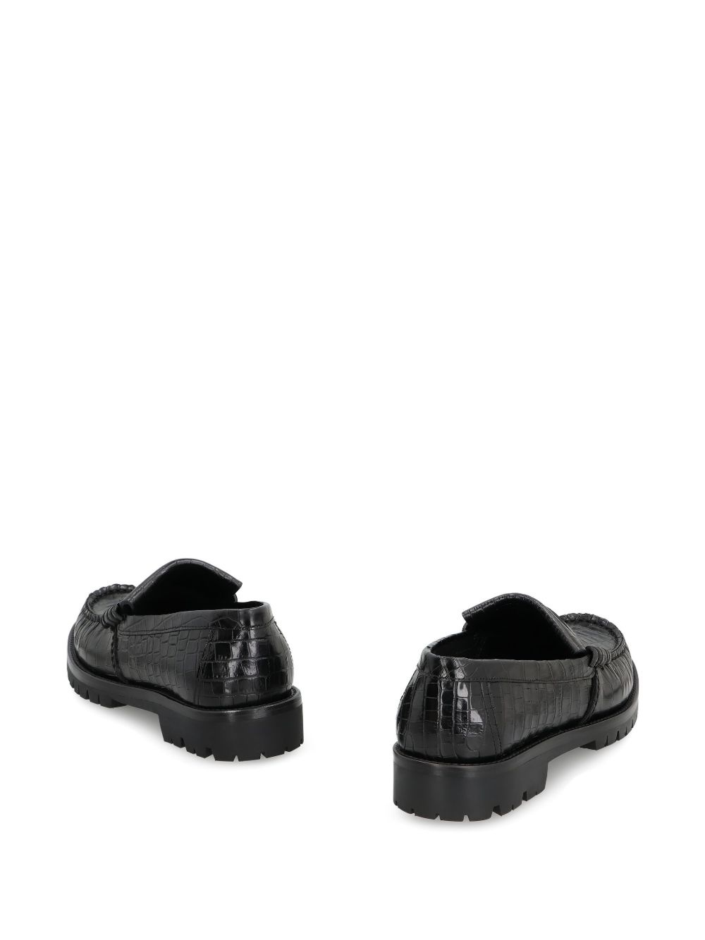 crocodile-effect loafers - 3