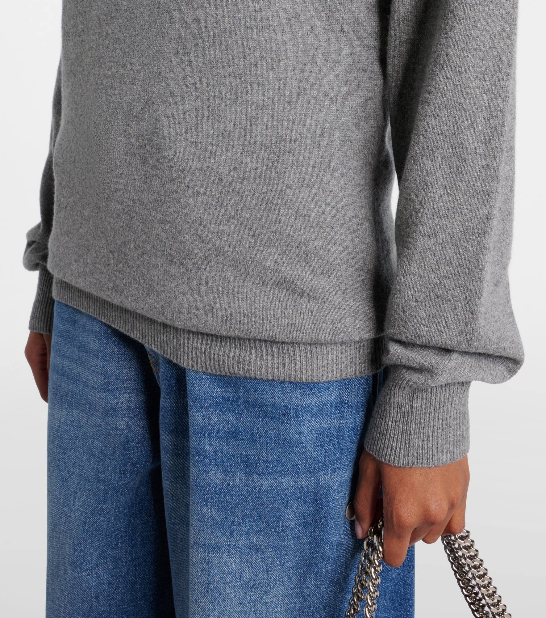 Cashmere and wool polo sweater - 5