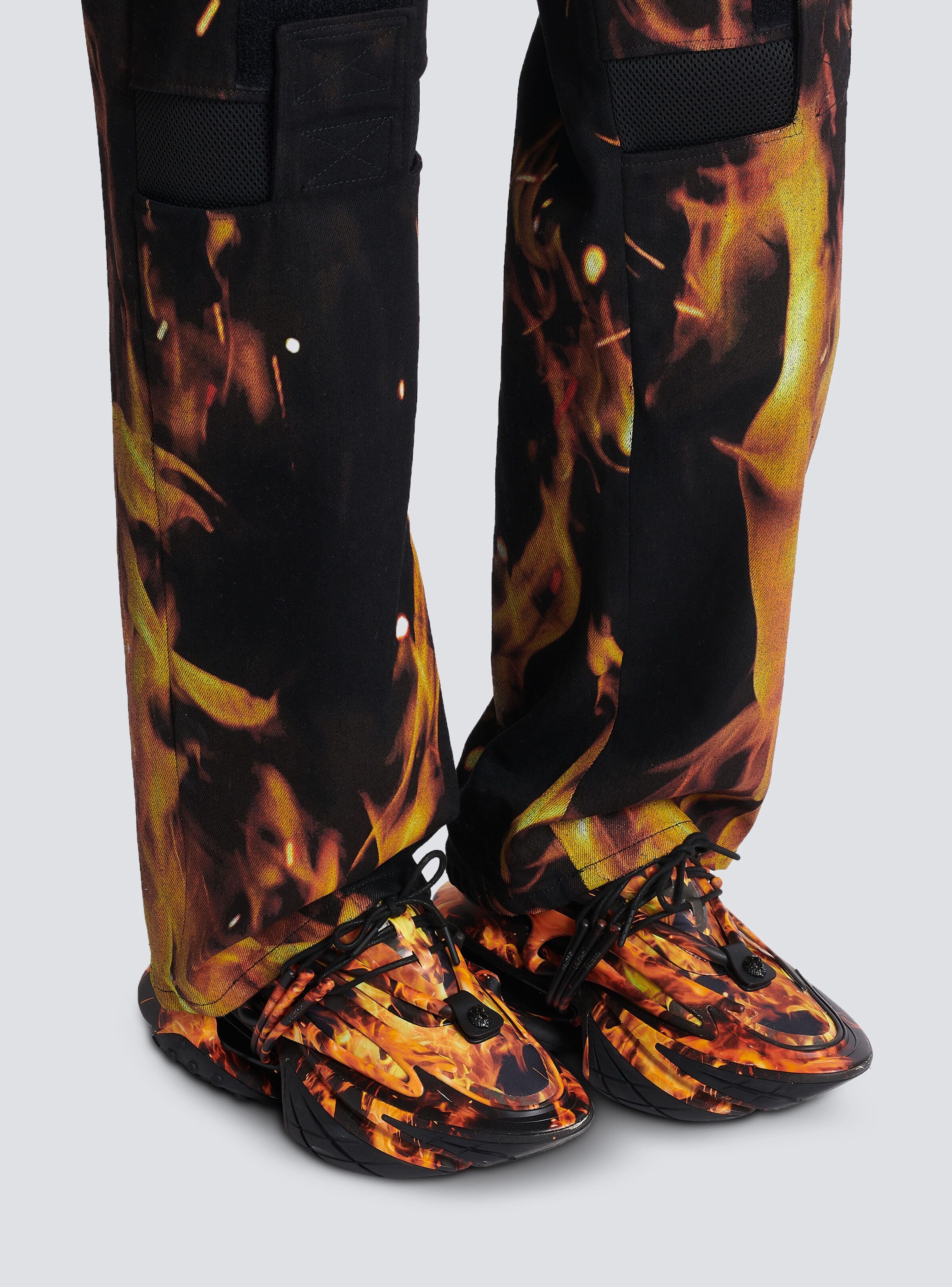 Unicorn trainers in Fire print neoprene and leather - 9
