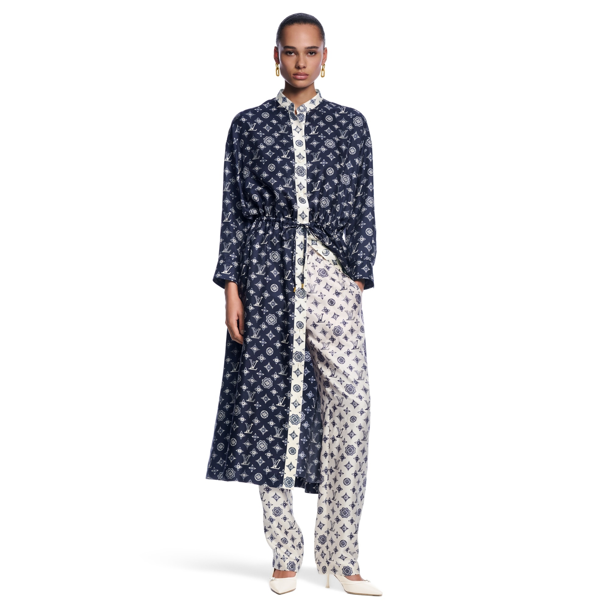 Monogram Silk Dress - 3
