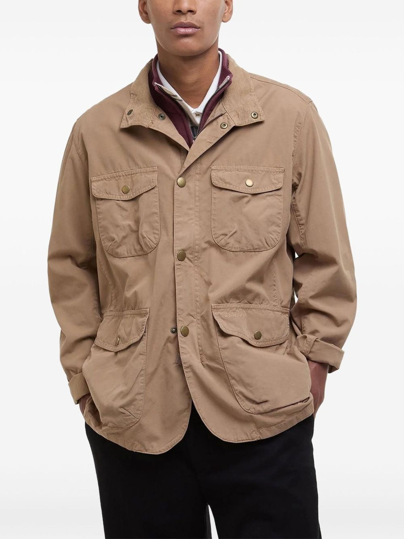 Barbour button-fastening cotton jacket outlook