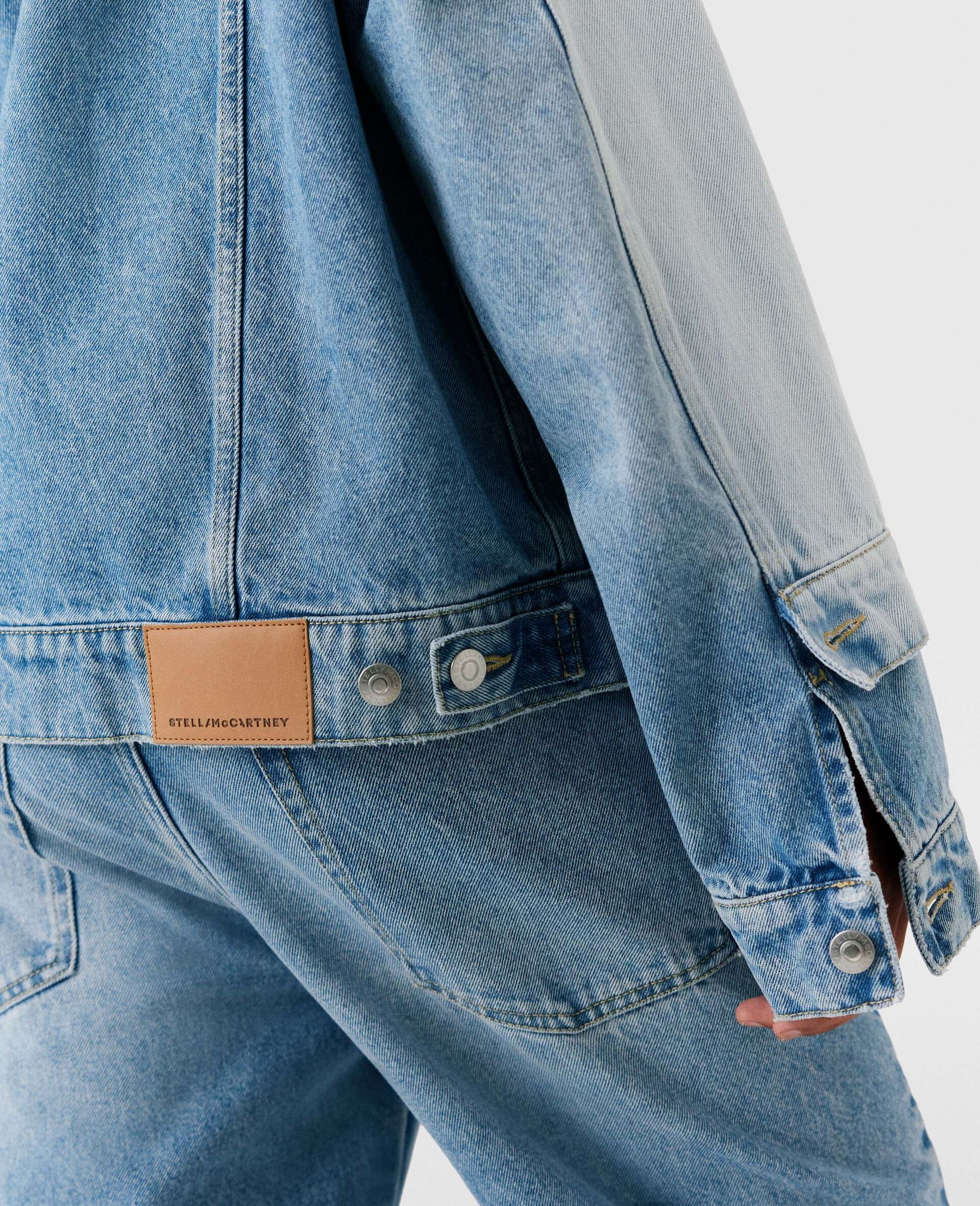 Contrast Panel Denim Jacket - 7