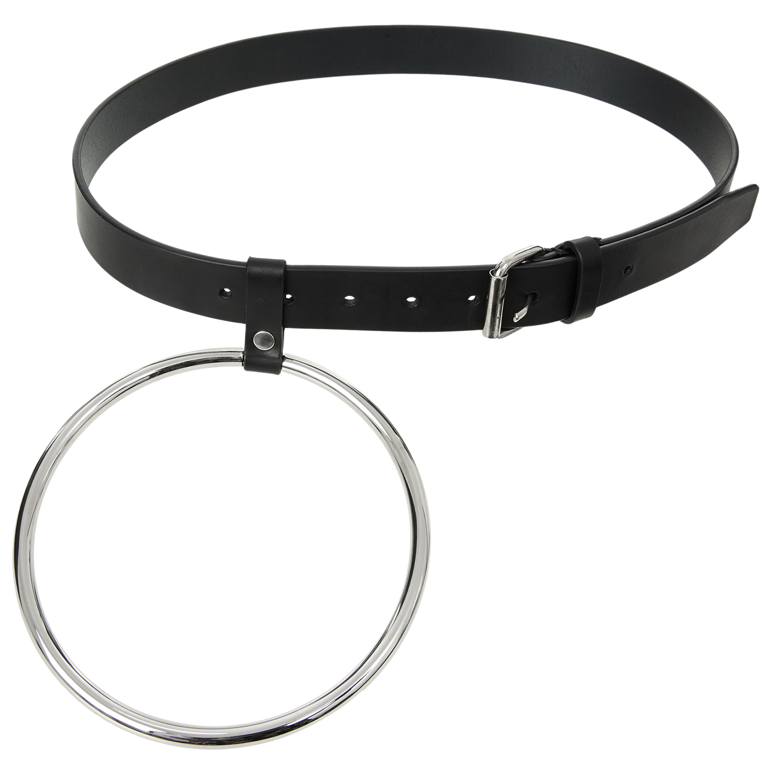 LEATHER BELT WITH METAL RING - 1
