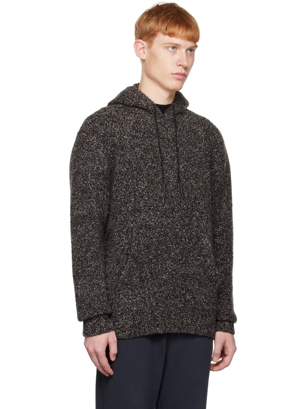 Brown & Gray Drawstring Hoodie - 2