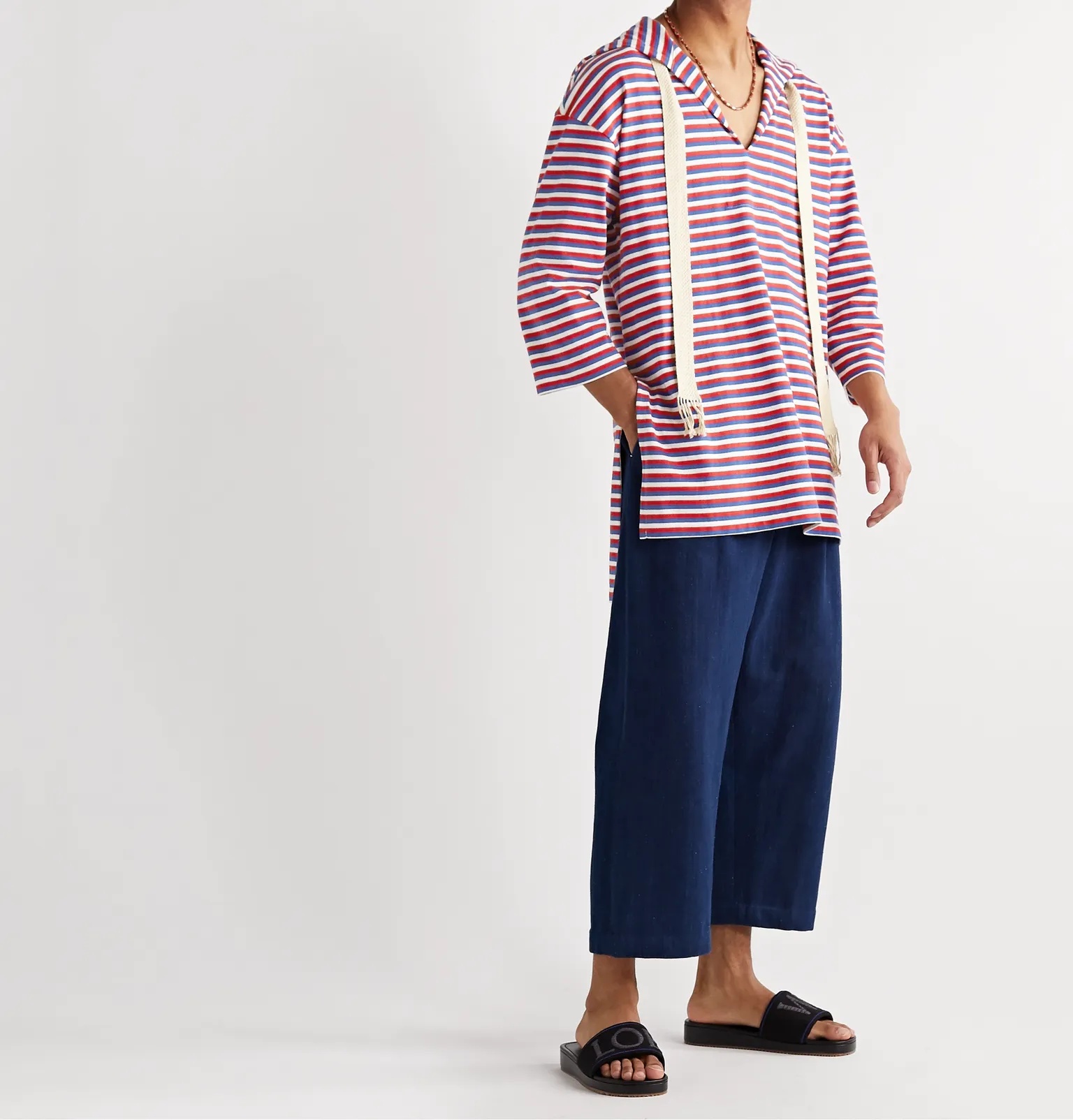 + Paula's Ibiza Striped Cotton Hooded Tunic - 2