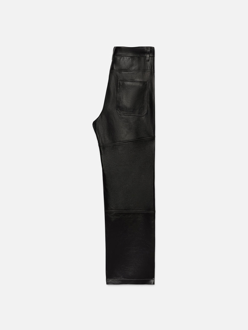 FRAME Leather Trouser in Black outlook