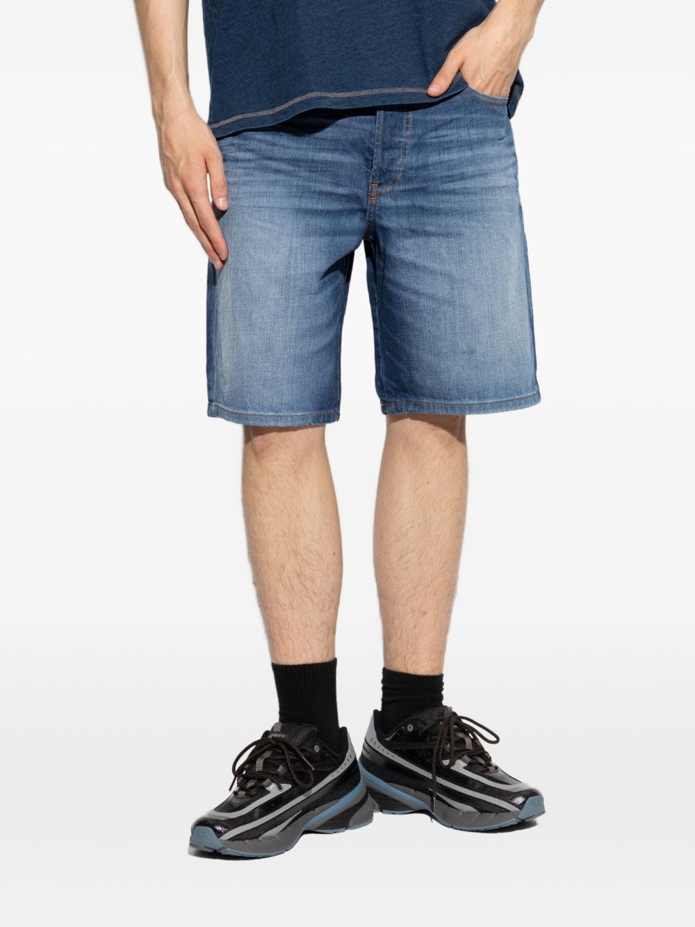 Regular denim shorts - 3