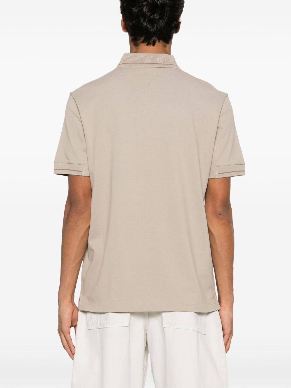 logo-patch polo shirt - 3