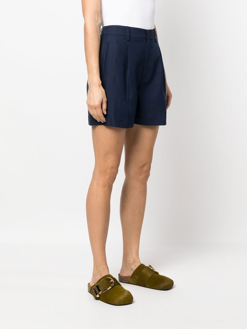 pleated silk shorts 3