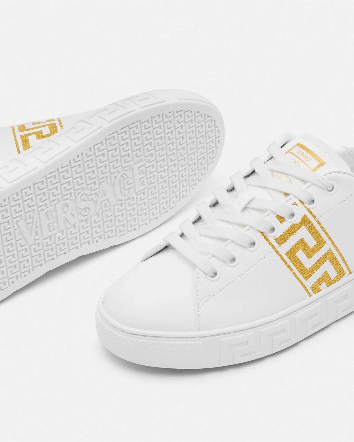 Embroidered Greca Sneakers - 6