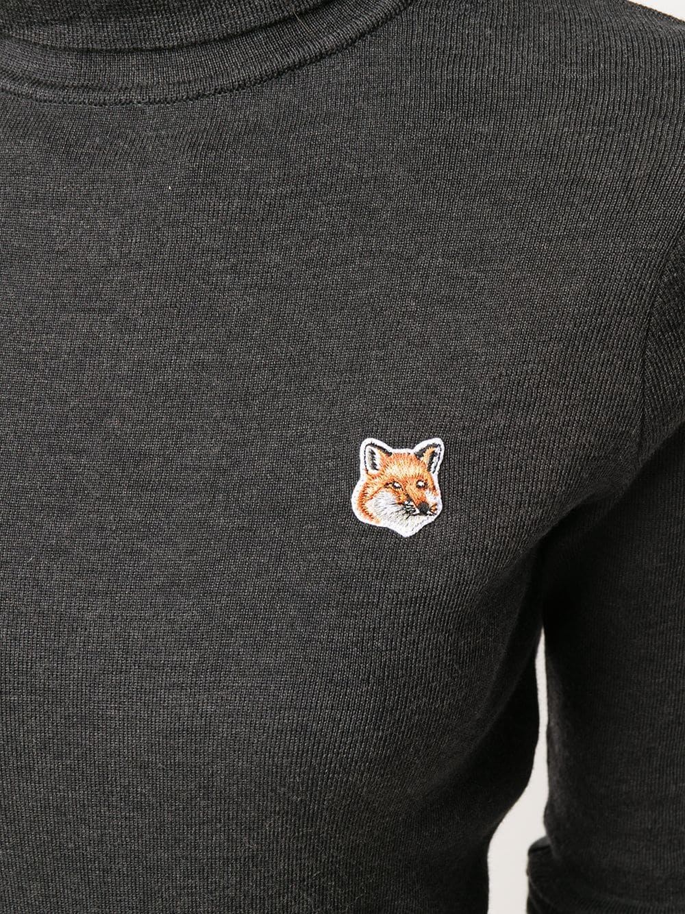 Fox Head logo patch knitted top - 5