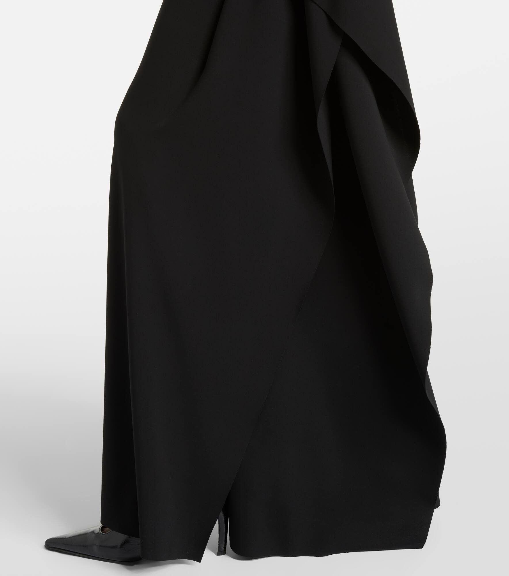 Draped asymmetric maxi dress - 6