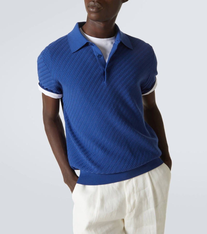 Cotton, silk, and cashmere polo shirt 5