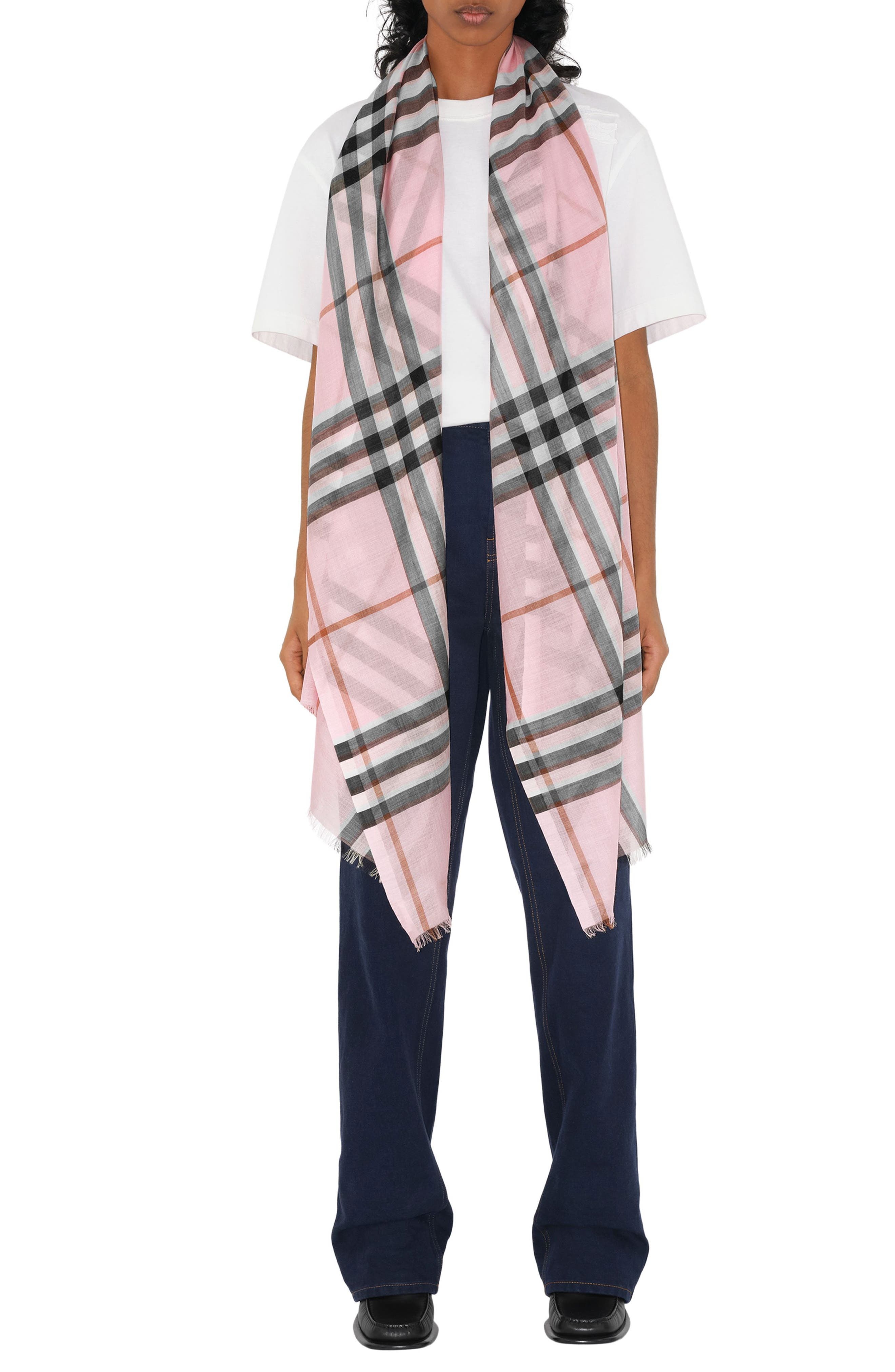 Giant Check Wool & Silk Scarf - 2
