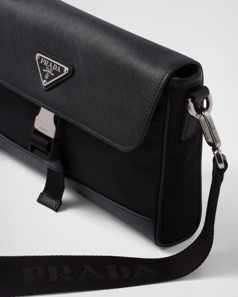 Re-Nylon and Saffiano shoulder bag 6