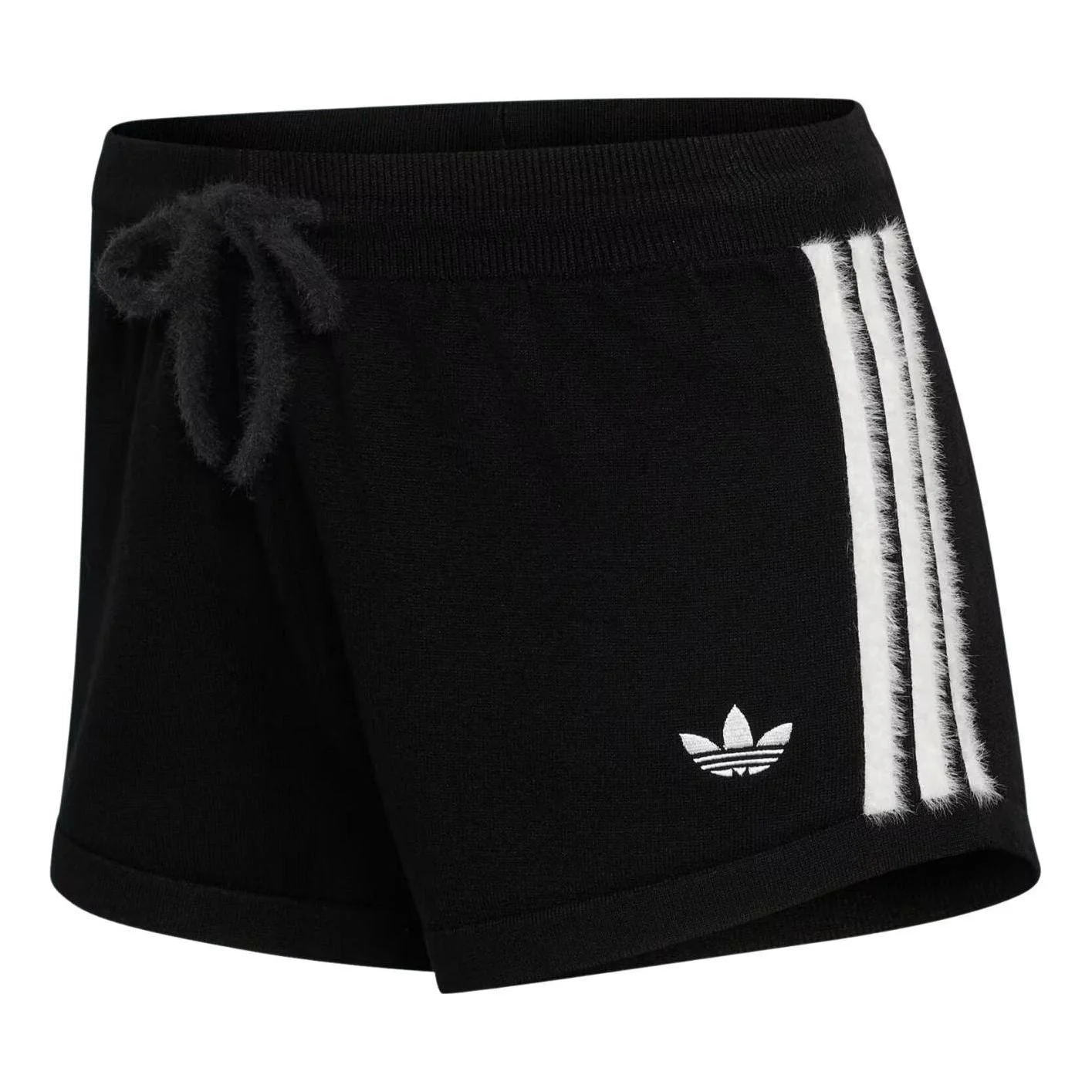 (WMNS) adidas Knitted Short Asia Sizing 'Black White' KS7371 - 1