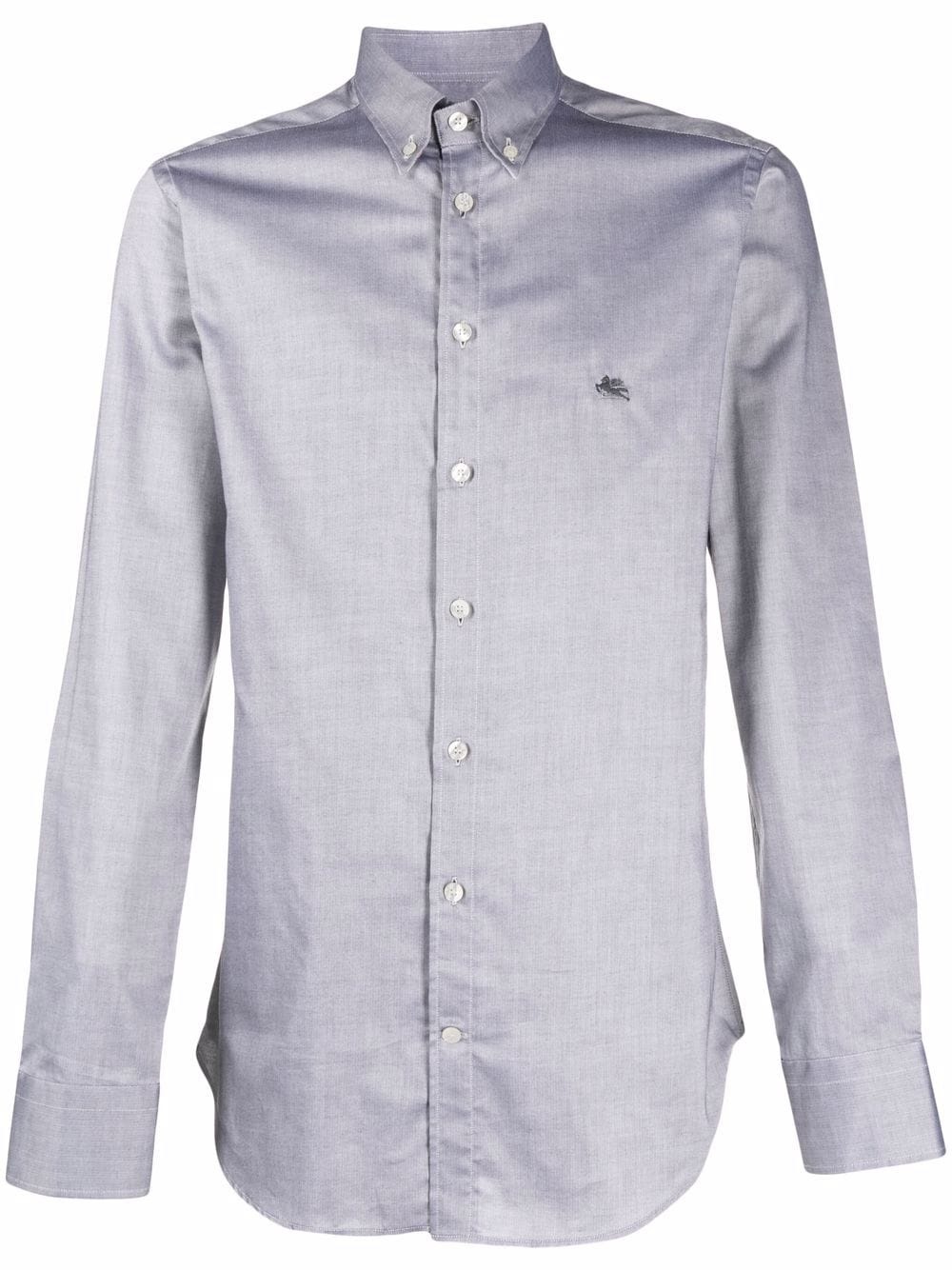 Pegaso-embroidered button-down shirt - 1