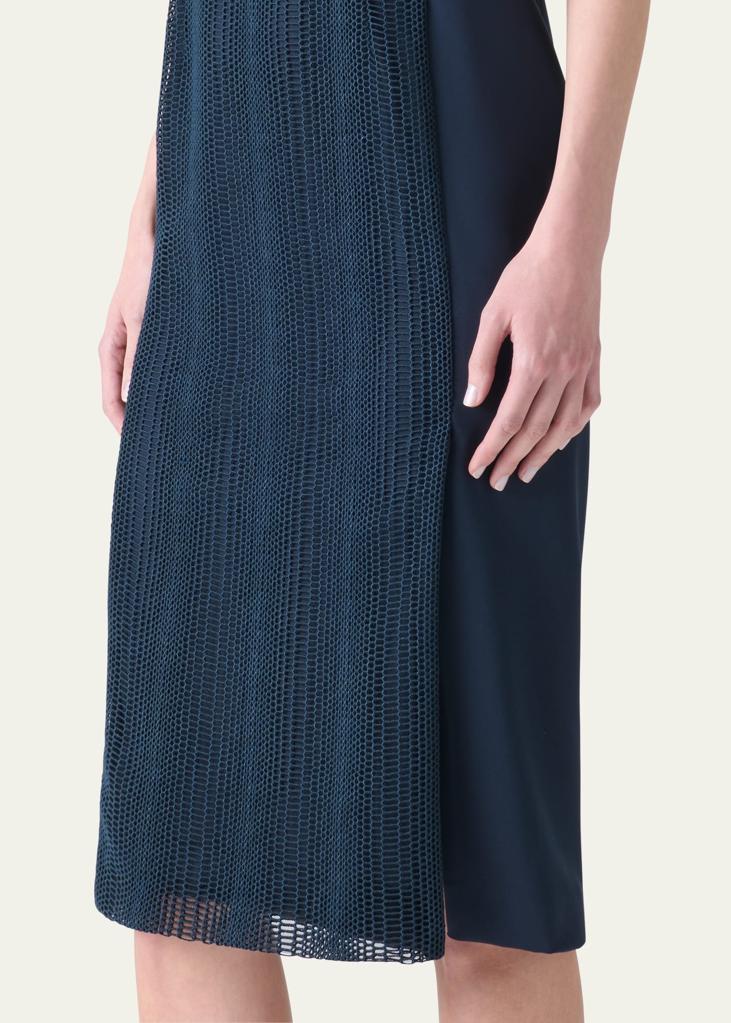 Techno Degrade Striped Sleeveless Dress - 5