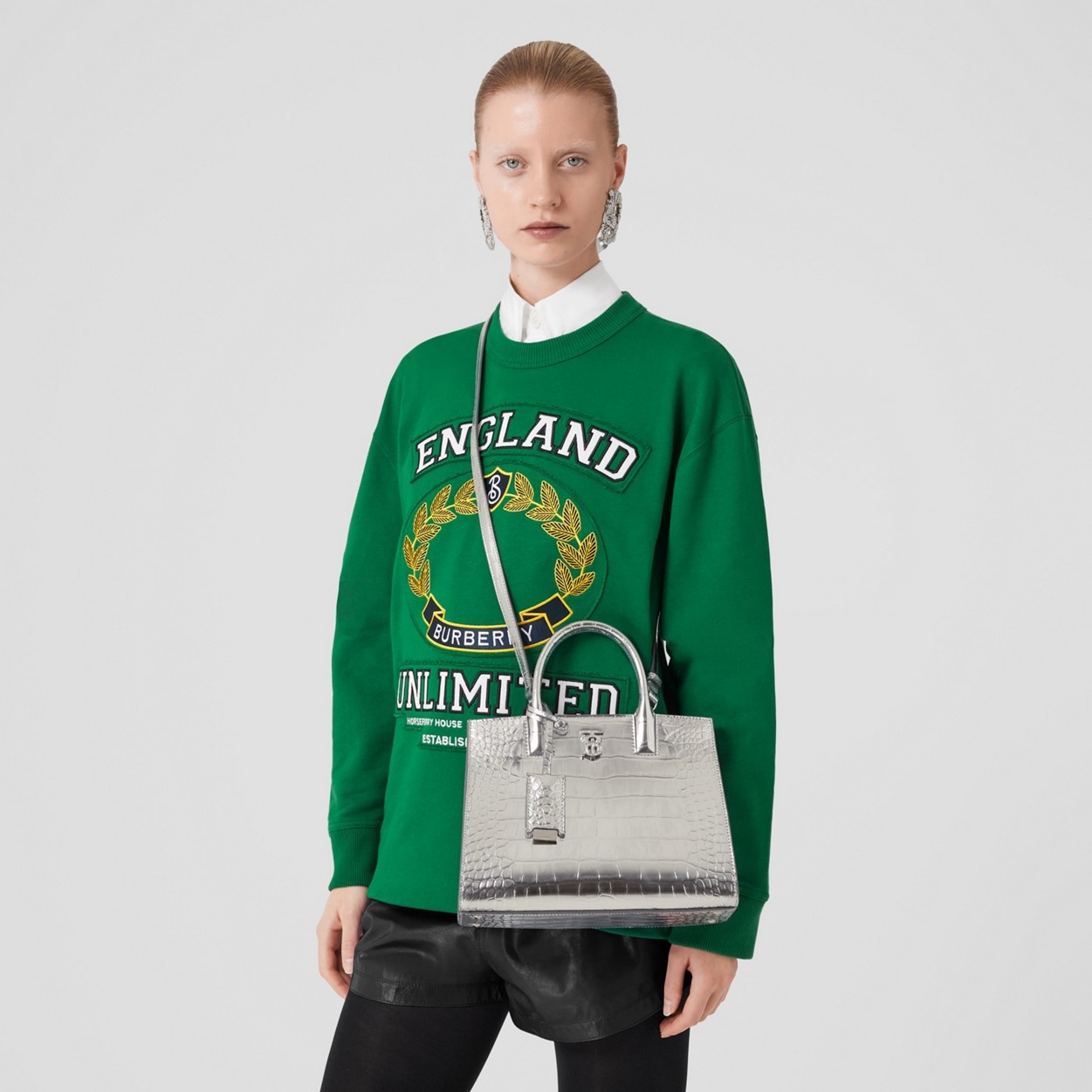 Metallic Embossed Leather Mini Frances Bag - 3