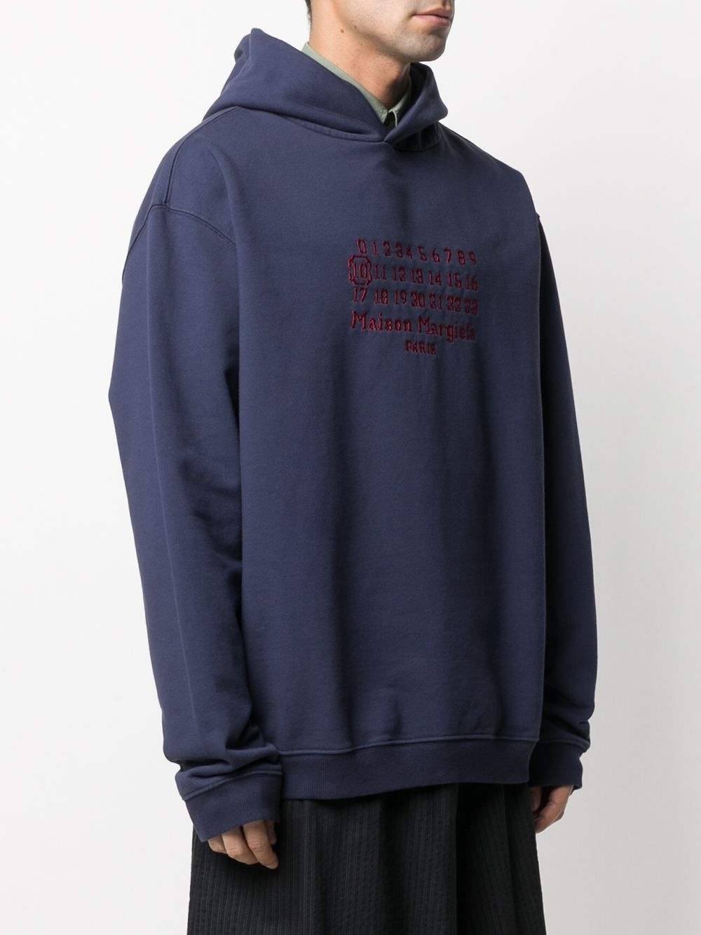 embroidered-logo long-sleeve hoodie - 3