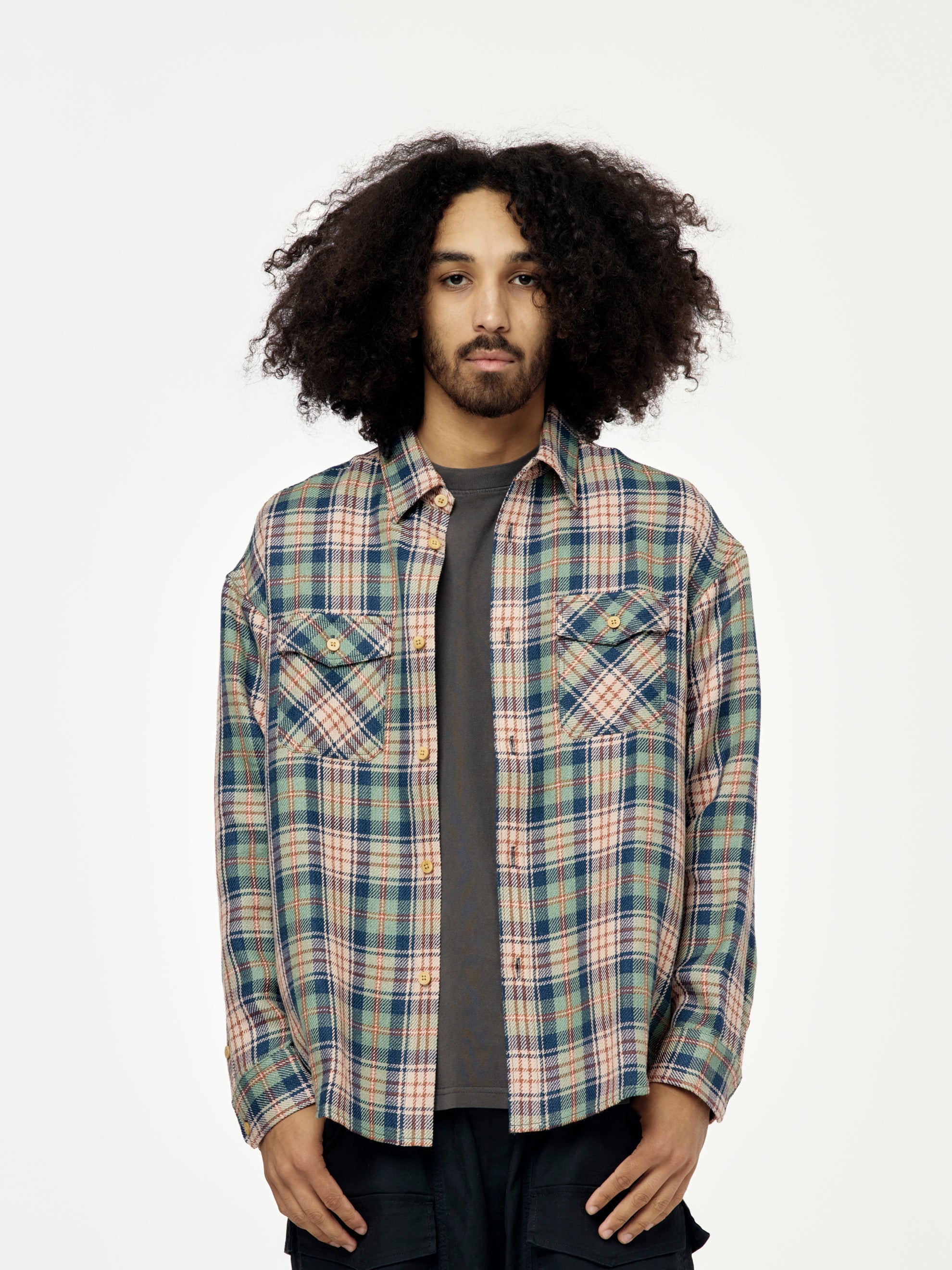 トップス VISVIM LUMBER CHECK L/S SHIRTS visvim Lumber Check L/S (W/L) Blue | HAVEN