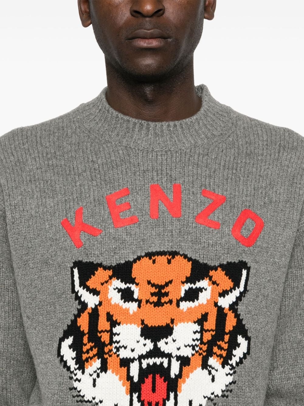 Lucy Tiger-intarsia jumper - 5