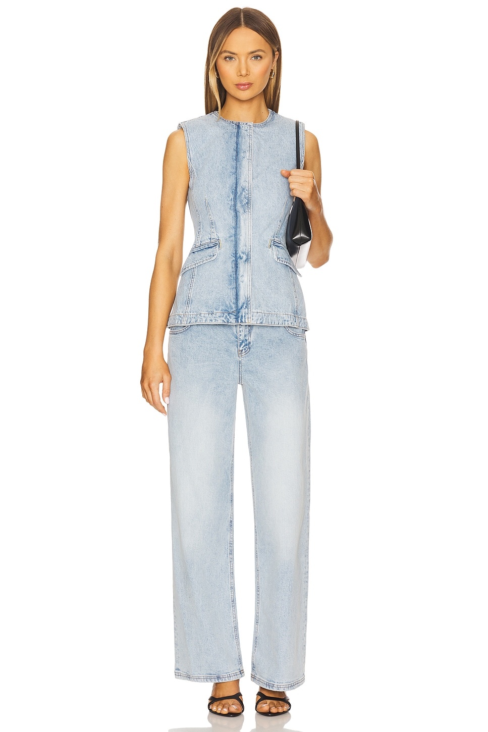 Charley Sleeveless Button Up Top - 4