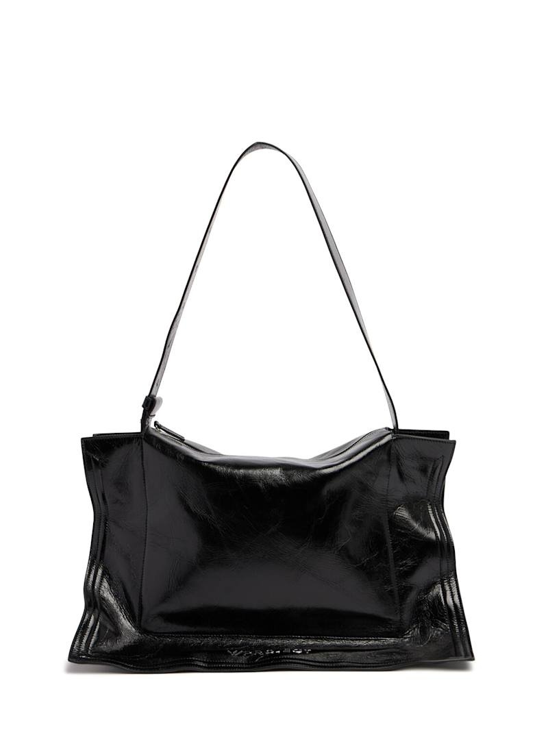 Wire Cabas leather shoulder bag - 1