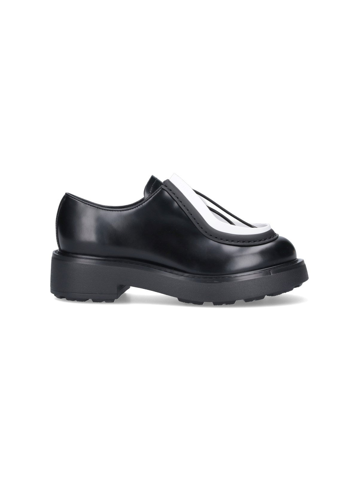 PRADA LEATHER LACE-UP SHOES - 1
