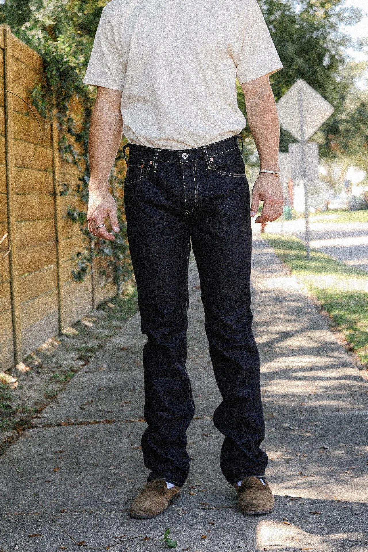 777 SELVEDGE DENIM SLIM TAPERED CUT JEANS - 14OZ INDIGO IH-777S-142 - 1