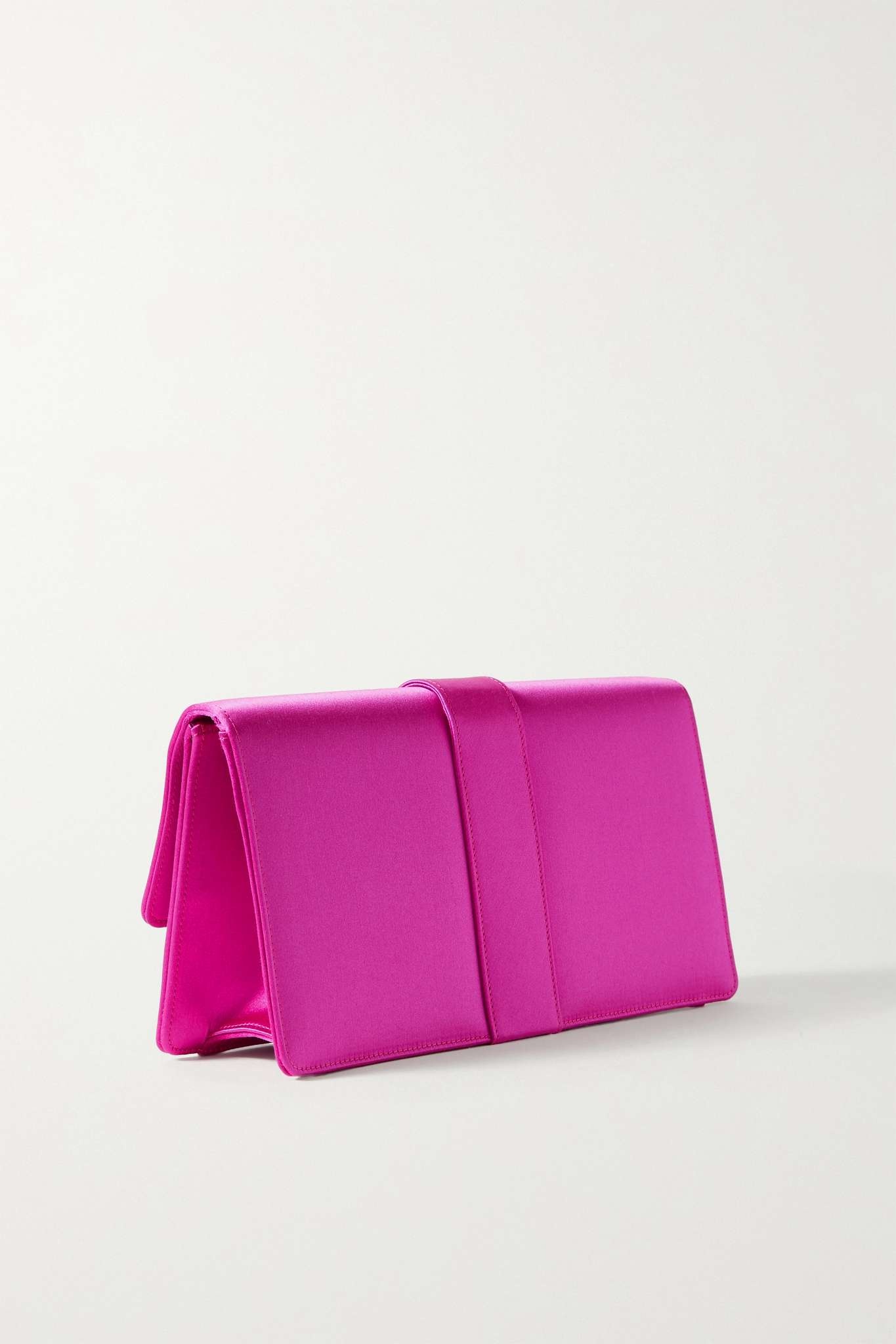 Capri crystal-embellished satin clutch - 3