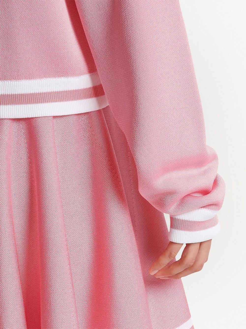 stripe-trim knitted jacket - 4