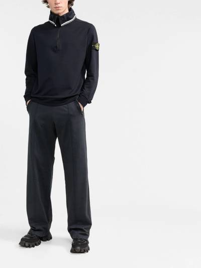 Stone Island Compass-patch funnel-neck sweatshirt outlook