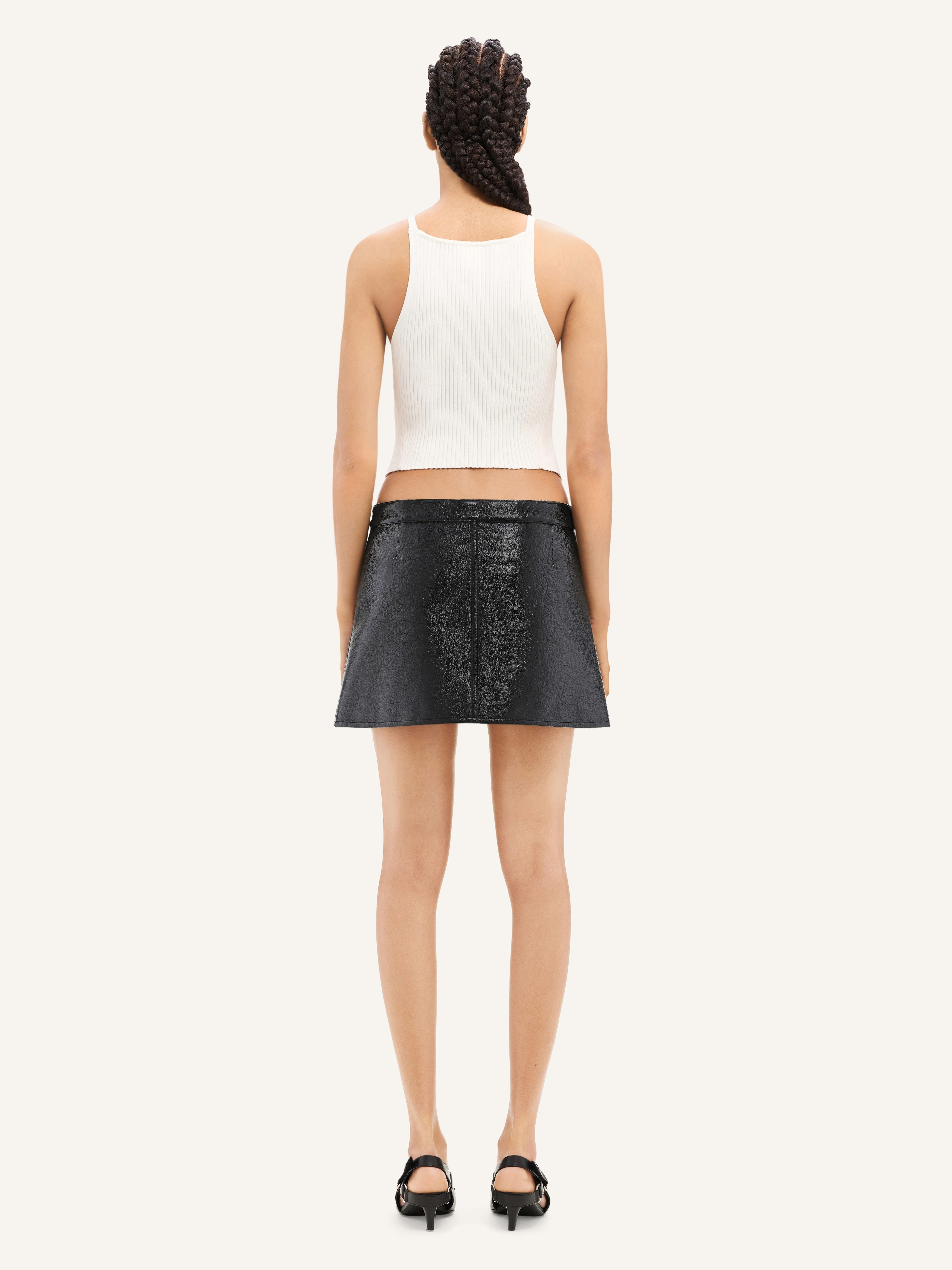 2-POCKET VINYL MINI SKIRT - 4