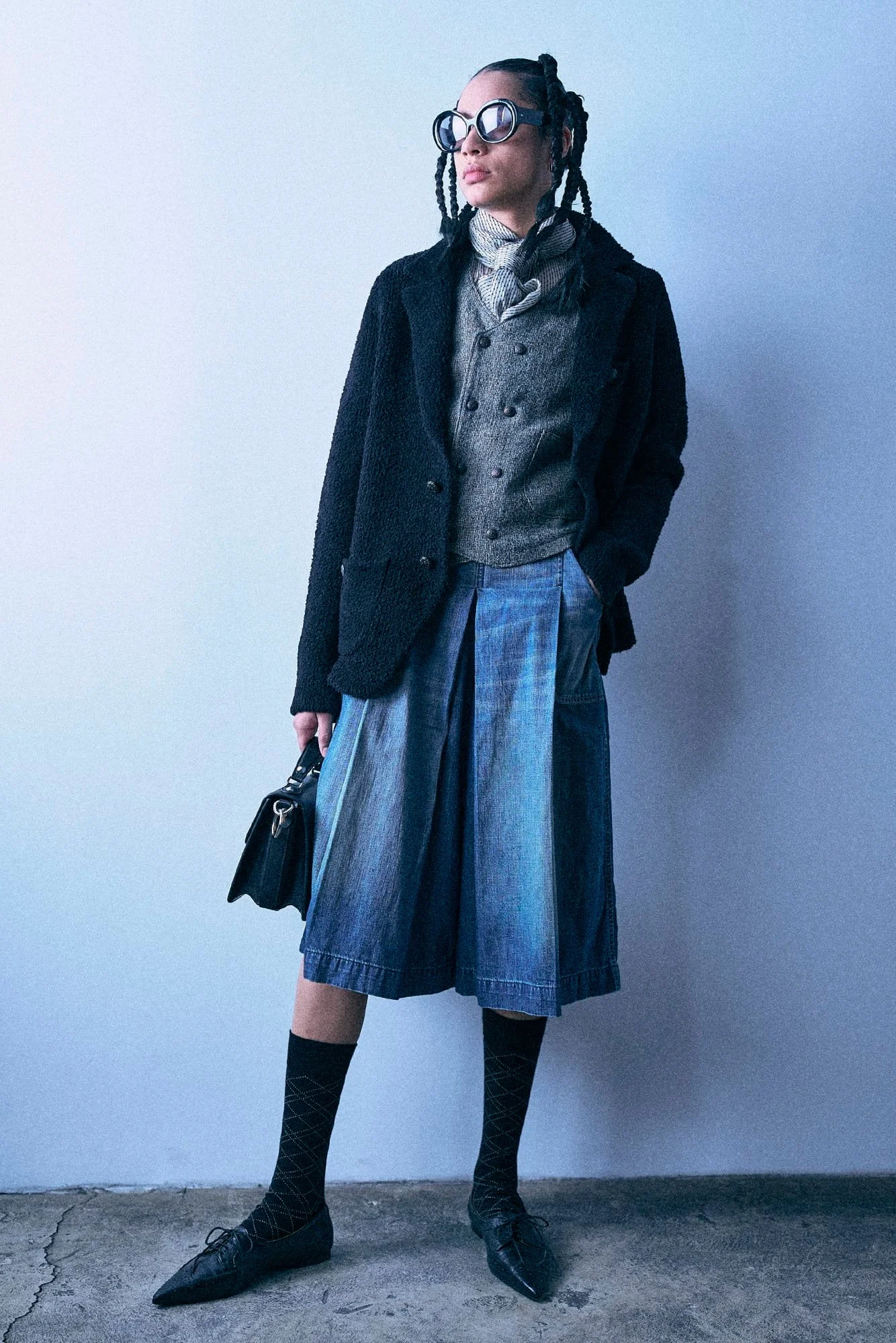 Pleated Culotte Jean - 1