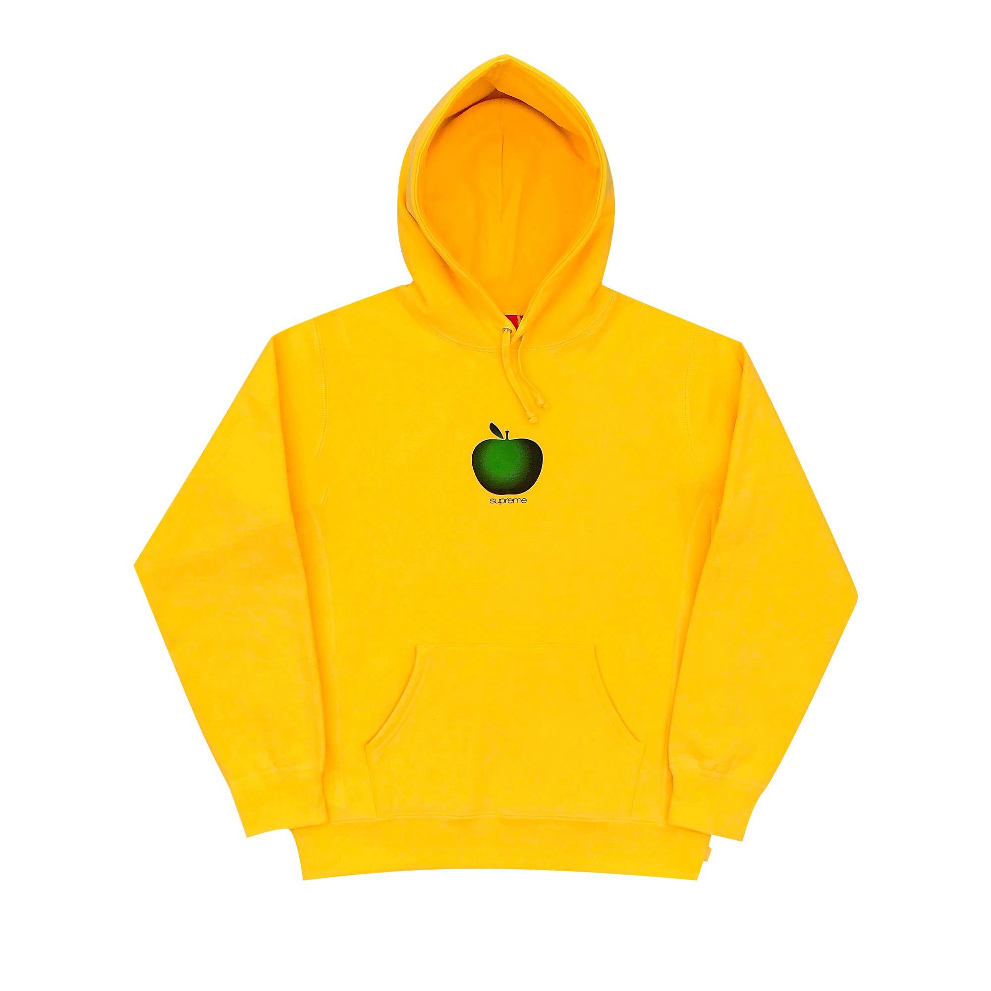 Supreme Apple Hooded Sweatshirt 'Yellow' - 1