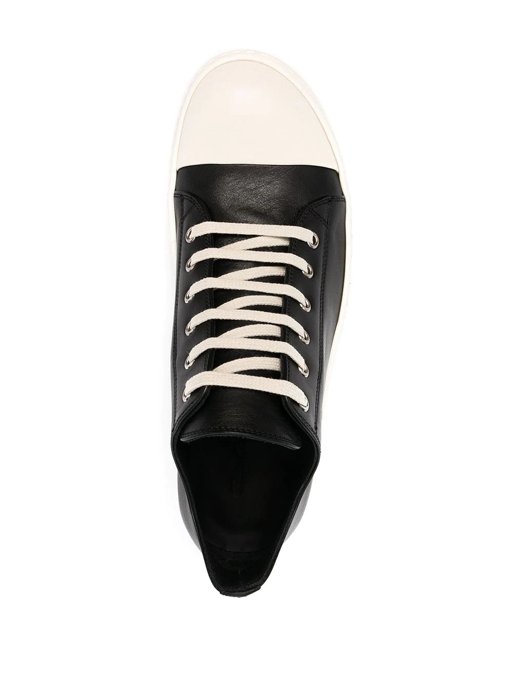 leather low-top sneakers - 4