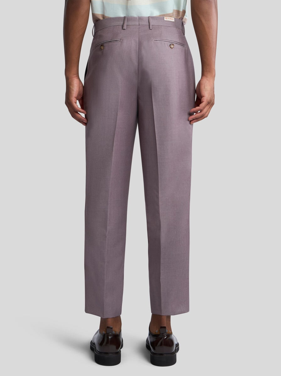 CARROT-LEG WOOL TROUSERS - 5