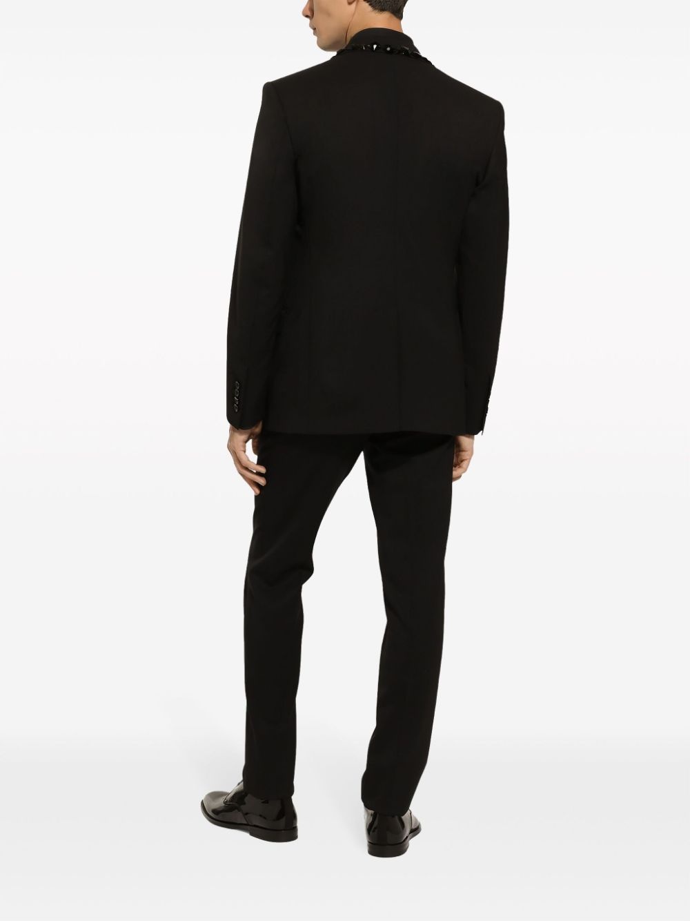 low-waist tailored wool blend trousers - 3