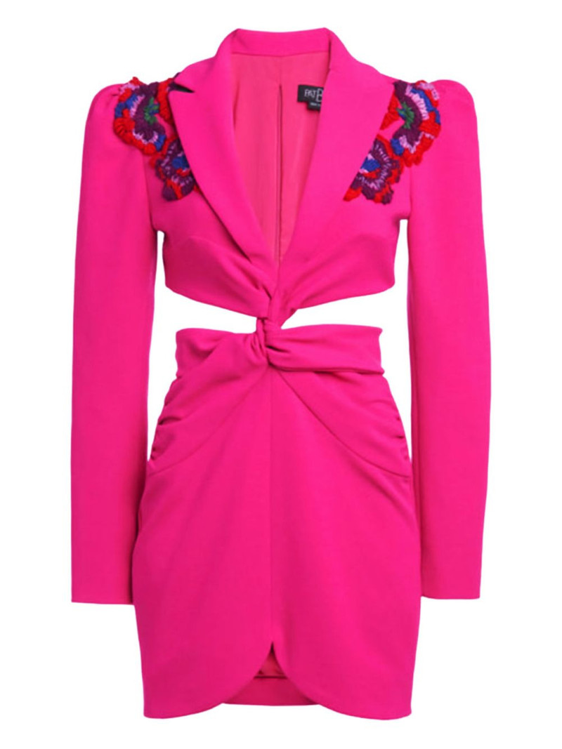 Posh crepe cut-out mini dress 1