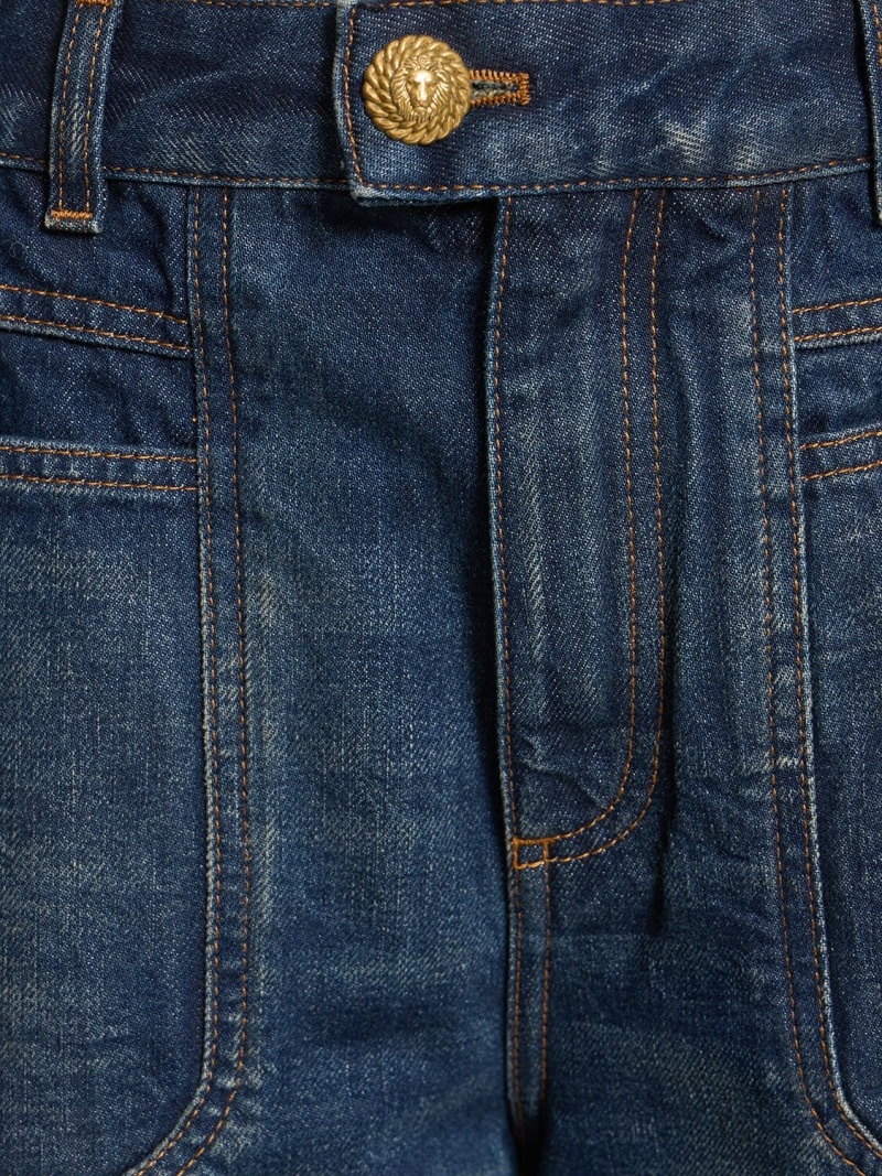 High rise flared denim jeans - 2